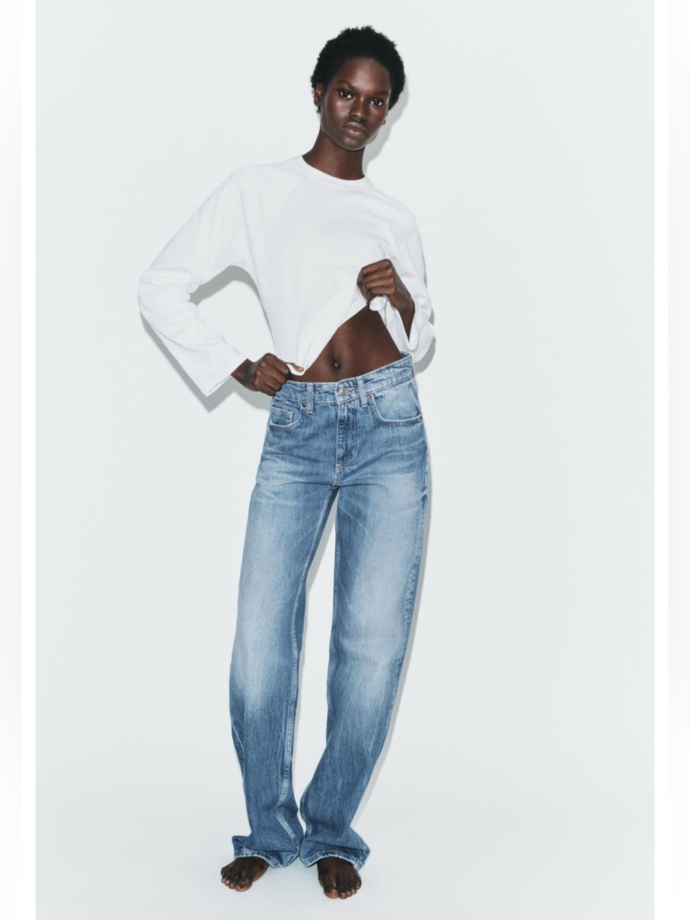 Zara MID-RISE - WIDE LEG - FULL LENGTH